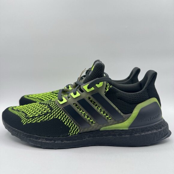 Adidas Men’s UltraBoost 1.0 Running Size 8 MENS Black Neon - Picture 1 of 6